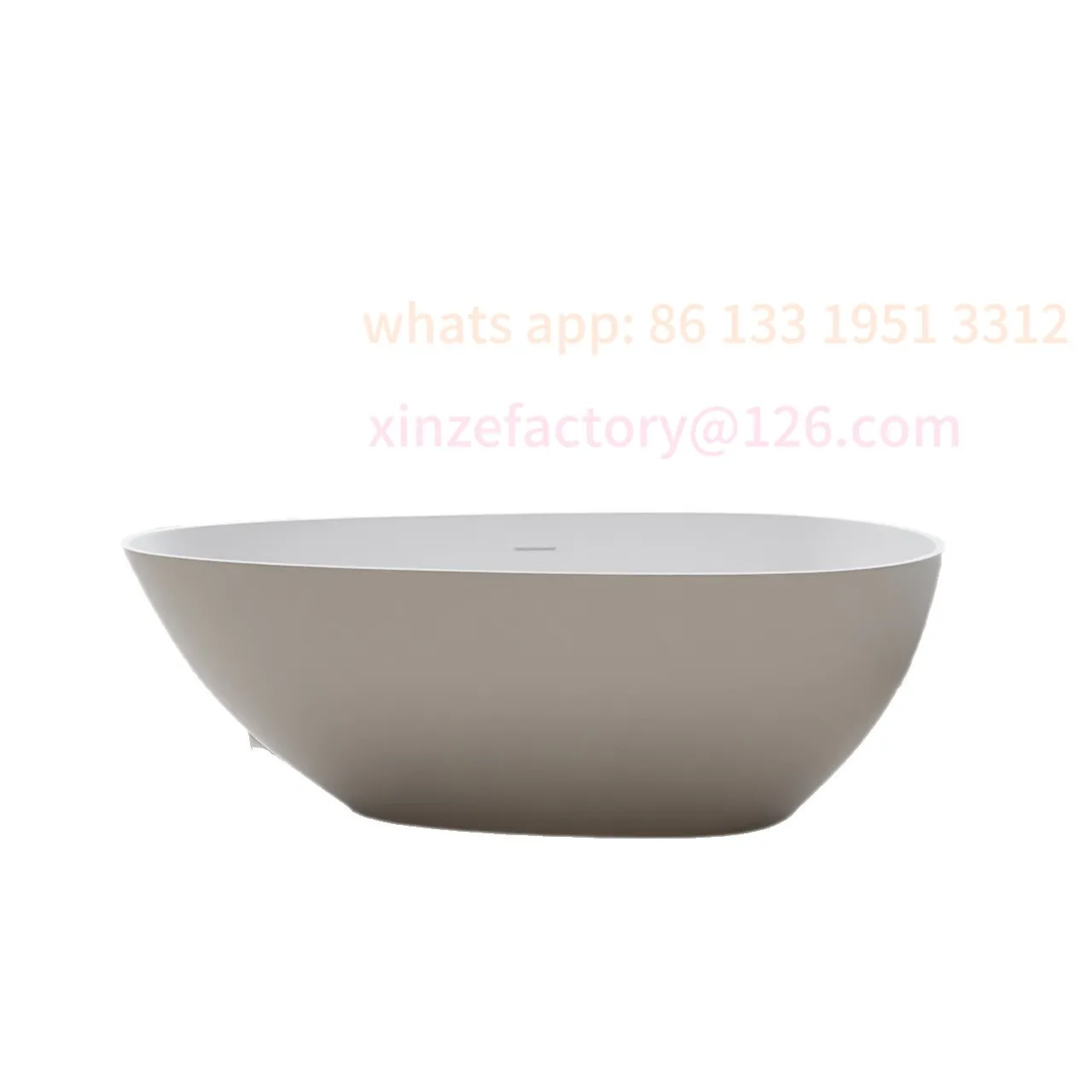 

Customizable Freestanding Household PMMA Polymer Artificial Stone Bathtub Hotel