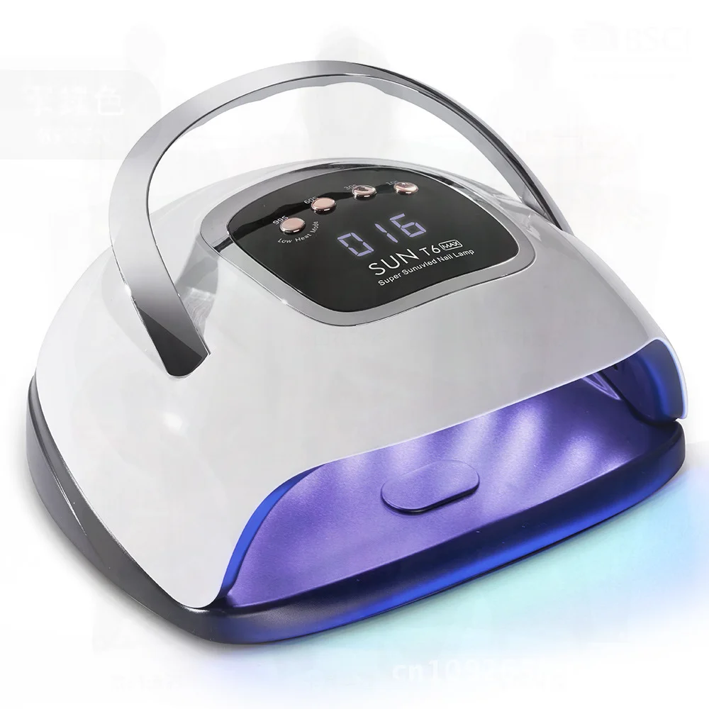 150W Nail Phototherapy Machine Sunx5Max LED Screen Display Professional Nail Lamp for UV Gel Polish Curing White Color