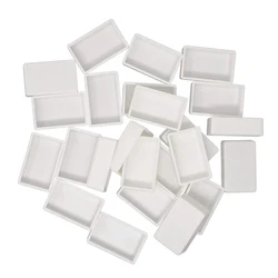 24PCS/Pack 3.2ML White/Clear Color Plastic Empty Watercolor Paint Pans Full Pans Suit for DIY Metal watercolor Tin Box