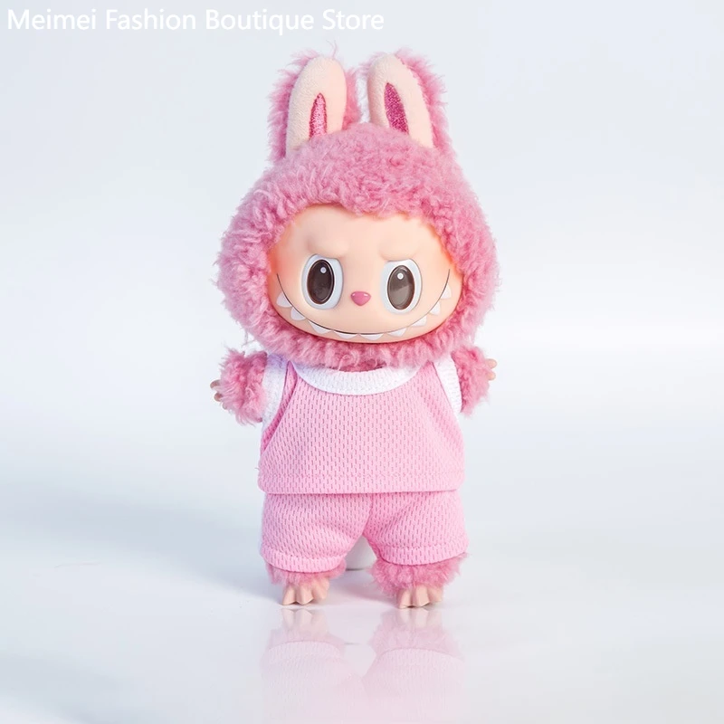Labubu15-17cm에 적합 첫 번째 두 번째 세 번째 세대 범용 천 스포츠 레저 세트 인형 의류 모자 인형 액세서리