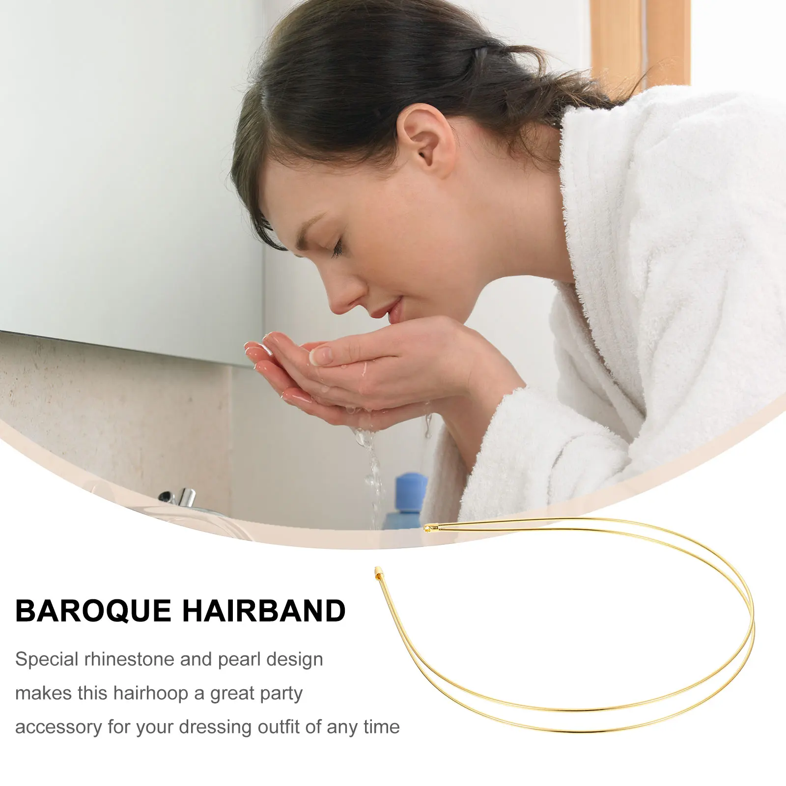 

4pcs Hairband Accessories Double Layer Retro Silver Crown Base Comfortable Lightweight Women Headdress Girl Headbands Metal