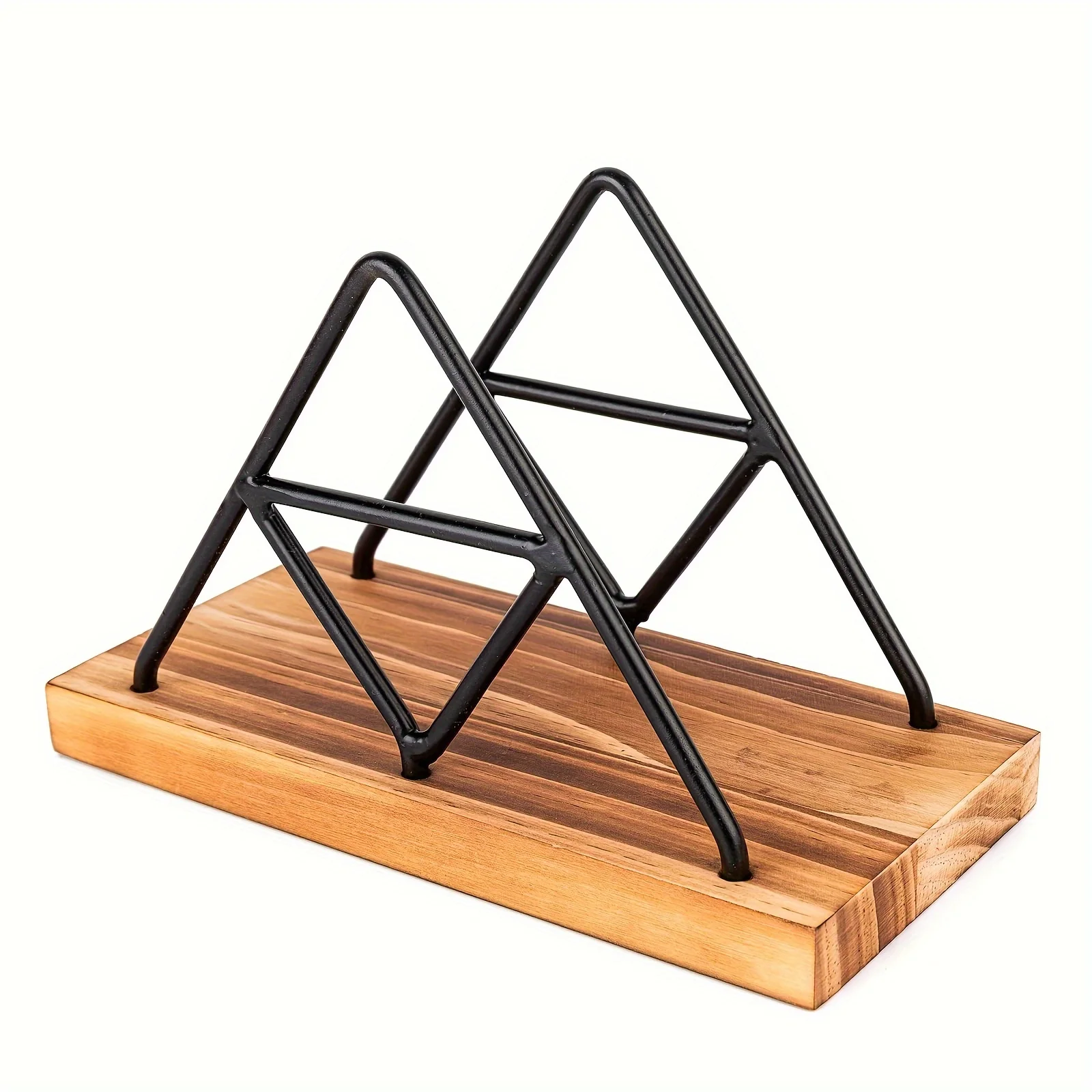 suporte-de-guardanapo-triangular-preto-–-design-vintage-de-ferro-e-madeira-para-mesa-de-jantar-decoracao-de-cozinha--garfo-de-acesso-facil-resistente-e-versatil