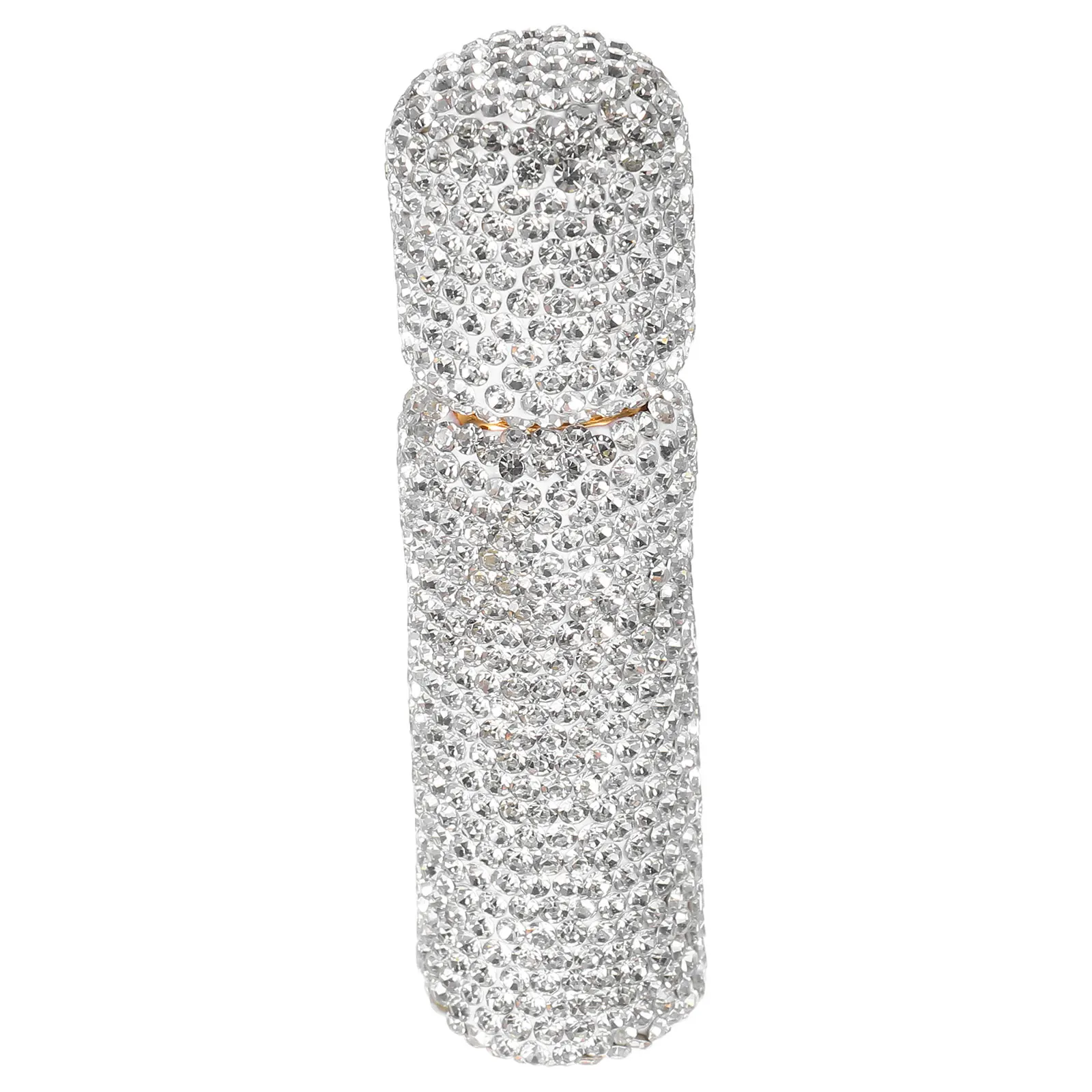 زجاجة زيت عطري دوارة مرصعة بالألماس من حجر الراين، صغيرة قابلة لإعادة الملء، محمولة للحماية من الأشعة فوق البنفسجية، حجم السفر، قارورة فارغة للنساء #4