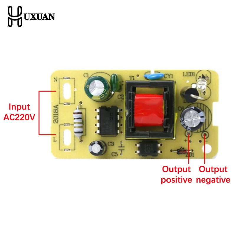 1pc 5v 2a adaptador ac 220v para dc 5v módulo de fonte de alimentação de comutação step-down placa de fonte de alimentação