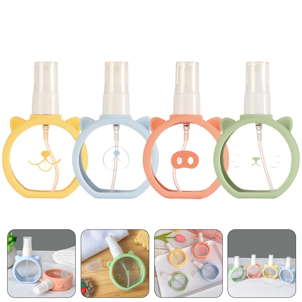 

4 Pcs Cartoon Small Spray Bottle Perfume Mist for Hair Face Travel Bottles Water Mister Size Mini Fine