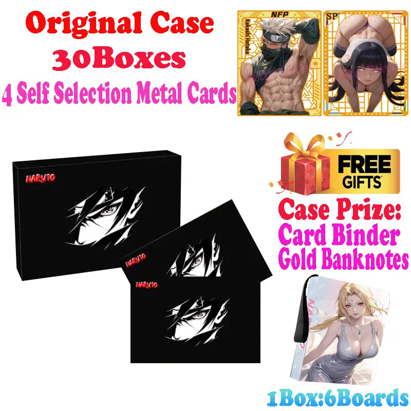 2025 Newest Case Wholesale Wange Culture Naruto Collection Colored Paper Sasuke Palying Trading Artwork CCG TCG Hobbies Gift