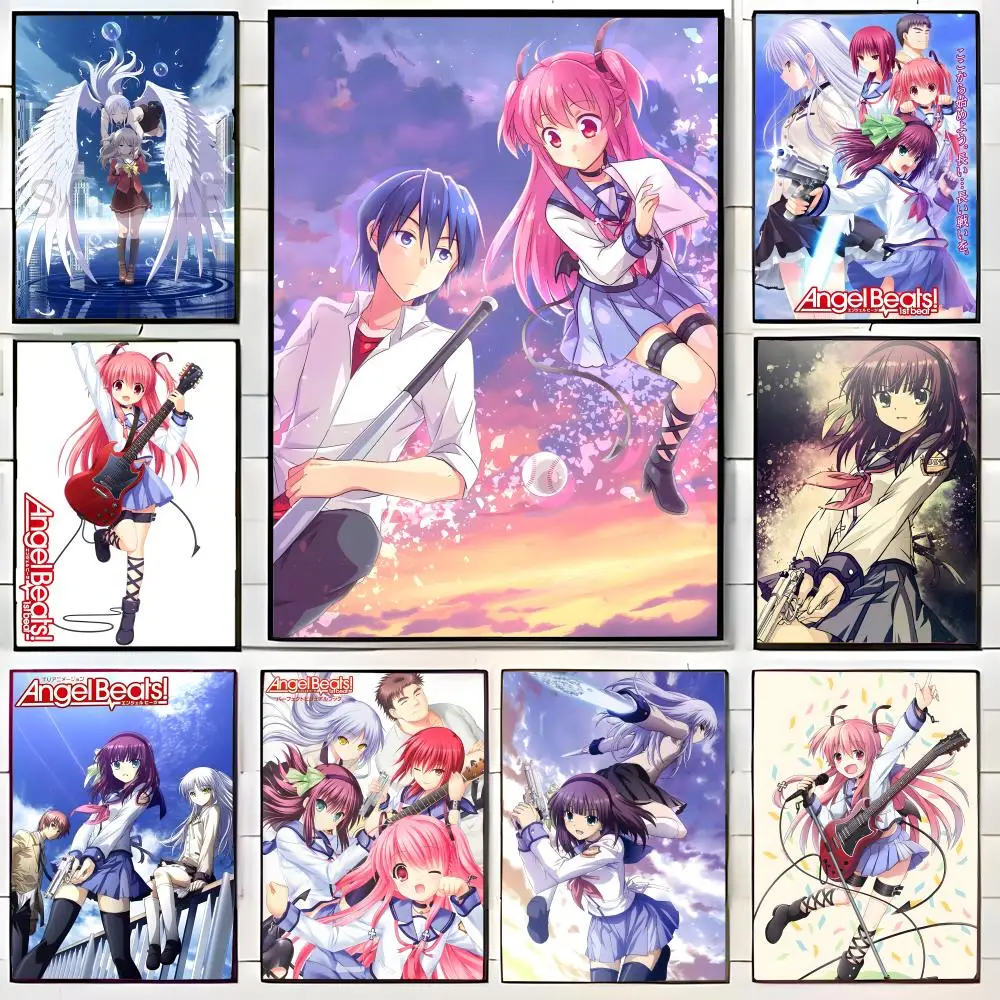 Póster decorativo de Angel Beats Emotional_Anime, póster artístico impreso para pared, Mural decorativo, decoración del hogar, regalo sin marco