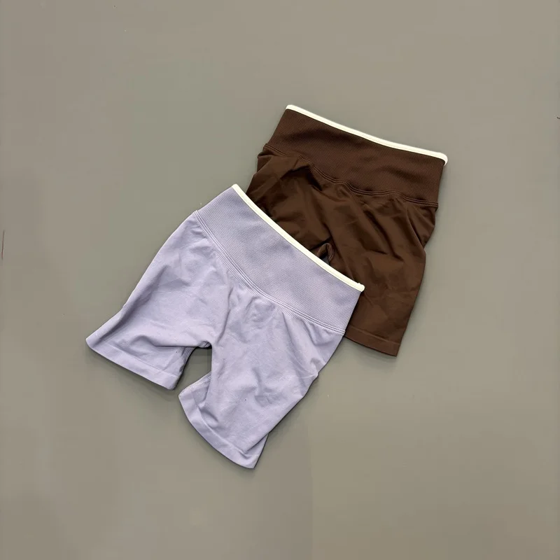 HISTELLO Ignite Sculpt Scrunch Shorts Nahtlose, tief sitzende, formgebende, bauchkontrollierende Yoga- und Fitness-Shorts mit Naked-Feel-Effekt – Detail 7