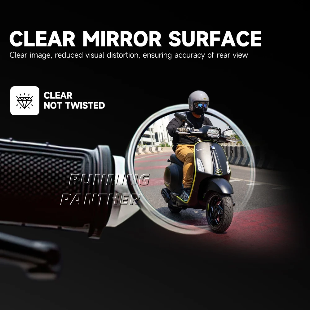 يصلح لفيسبا GTS300 / GTS 300 / GTV300 / GTV 300 بار نهاية مرآة الرؤية الخلفية دراجة نارية مرايا الرؤية الخلفية - 26.5 مللي متر المقود