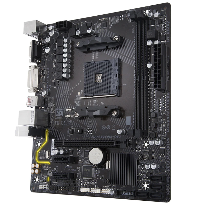 Gigabyte GA-AB350M-DS2 AB350M-DS2 Motherboard AB350M DS2 AM4 DDR4 Mainboard 100% Tested OK