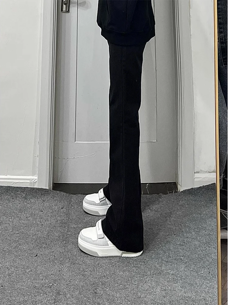 

High Waist Straight Leg Slim Fit Jeans Men's American Vibe Long Pants High Waist Narrow Version Blade Le Design Moisture Wi...