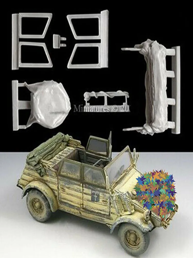 Unassambled 1/35 ancient Accessories  (NOT INCLUDE CAR  ) Resin figure miniature model kits Unpainted