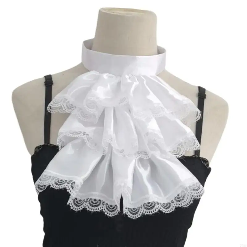 77HE على إكسسوارات الرقبة ذات الياقة المكشكشة من الدانتيل من أجل تصميم رسمي ناعم ومريح #3