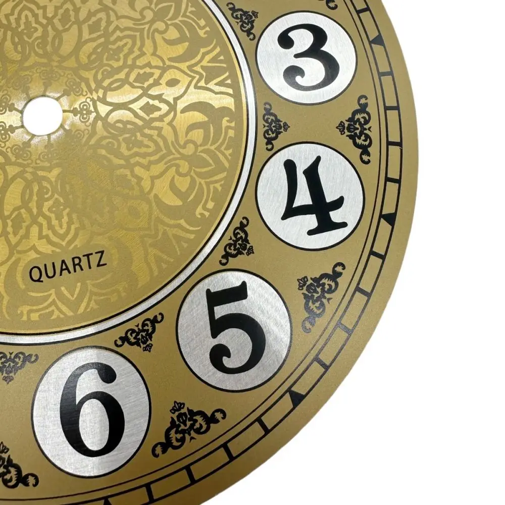 180mm Modern Circular Aluminum Clock Dial Plate Metal Face Arabic Numerals Decorative Custom DIY Dashboard Element