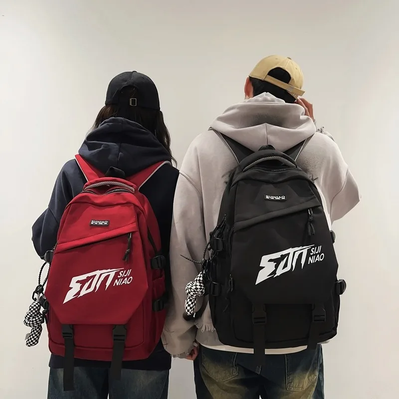 ファッショナブルな新しいスタイルの大容量レタープリントバックパック-–-ユニセックスアウトドアカジュアルinsトラベルバックパック