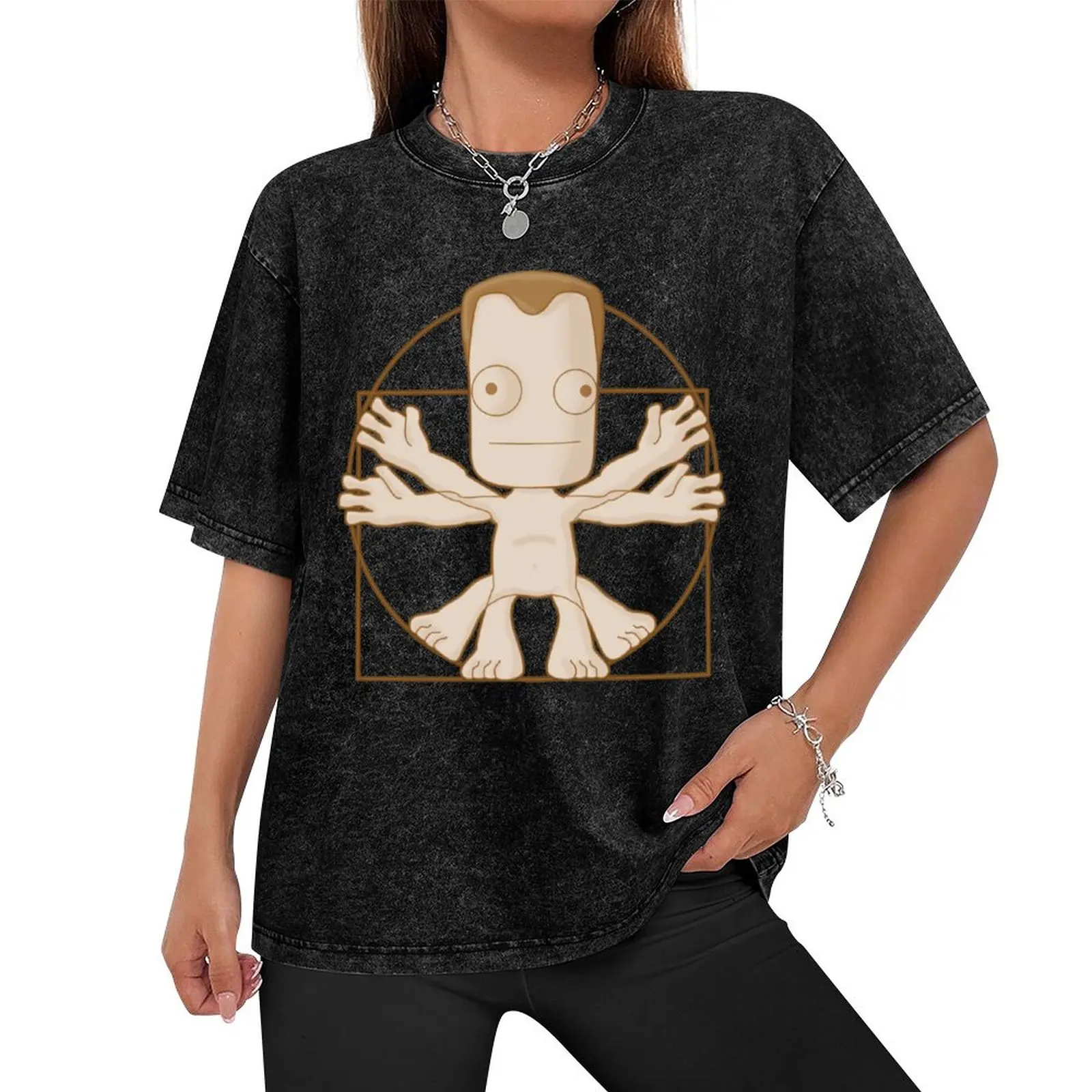 Vitruvian Kerbal T-Shirt oversizeds graphic t shirts mens clothes