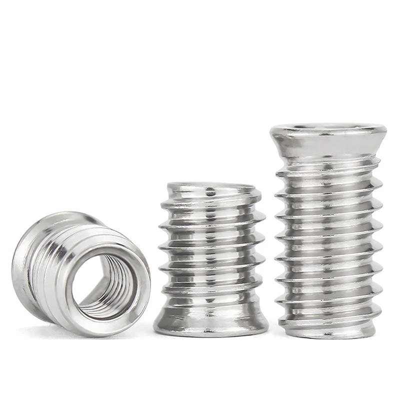 10Pcs 304 Stainless Steel Tapered Insert Nut, DIN7965 Countersunk Hex Socket Nut M4 M5 M6 M8 for Wood Furniture