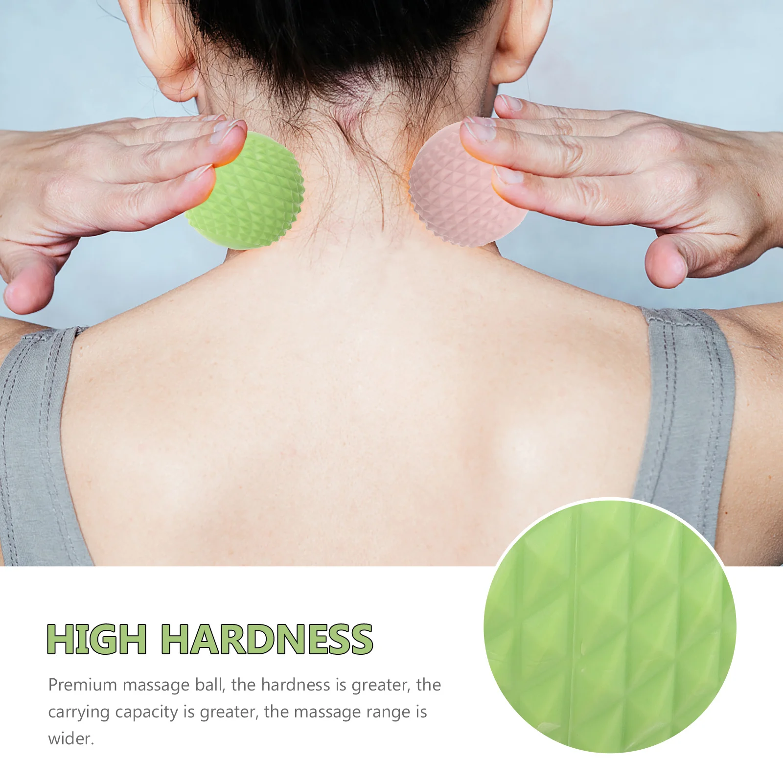 

2 шт., массажные шарики для спины, ролики для мышц, шарики для шеи, ног, облегчение глубоких тканей, боль в мышцах, фитнес-массажный инструмент, массажный шарик