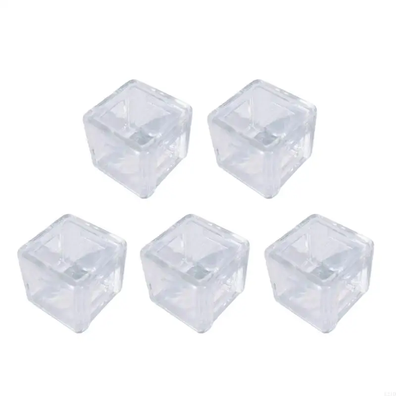   Plastic Billiard Chalk Powder Box Clear Chalk Protective Cover Easy to Use
