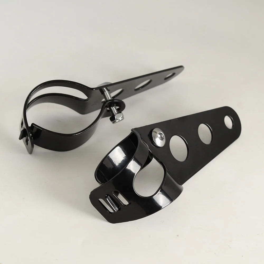 Universal Motorcycle Headlight Mount Bracket Fork Ear Chopper Headlamp Holder Clamp Adjustable Motor Fork Mount