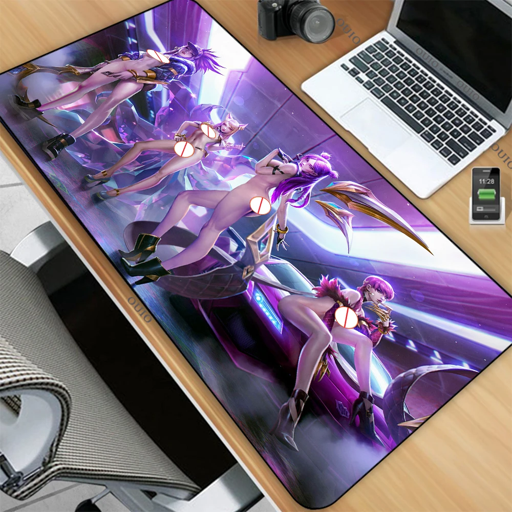 

League of Legends Akali Jinx Large Mouse Pad Sexy Girl Sexy Big Ass Big Tits Keyboard Mat Table Mat PC Mousepads with Lock Edge