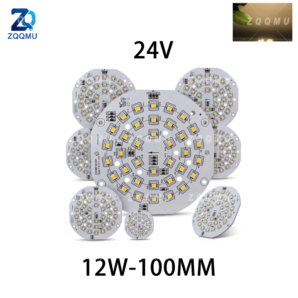 DC24V 12W Round LED Chip Module Low Voltage Spotlight Beads DIY Wall Washer Display Underground Ceiling Lamp Lighting Source