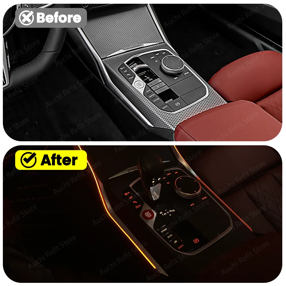 Niet Verwijderen de Originele Middenconsole Zadel licht Voor BMW Nieuwe 3/4 Serie G20 G22 G26 LED 11 Kleuren Lijm Versieren lichten