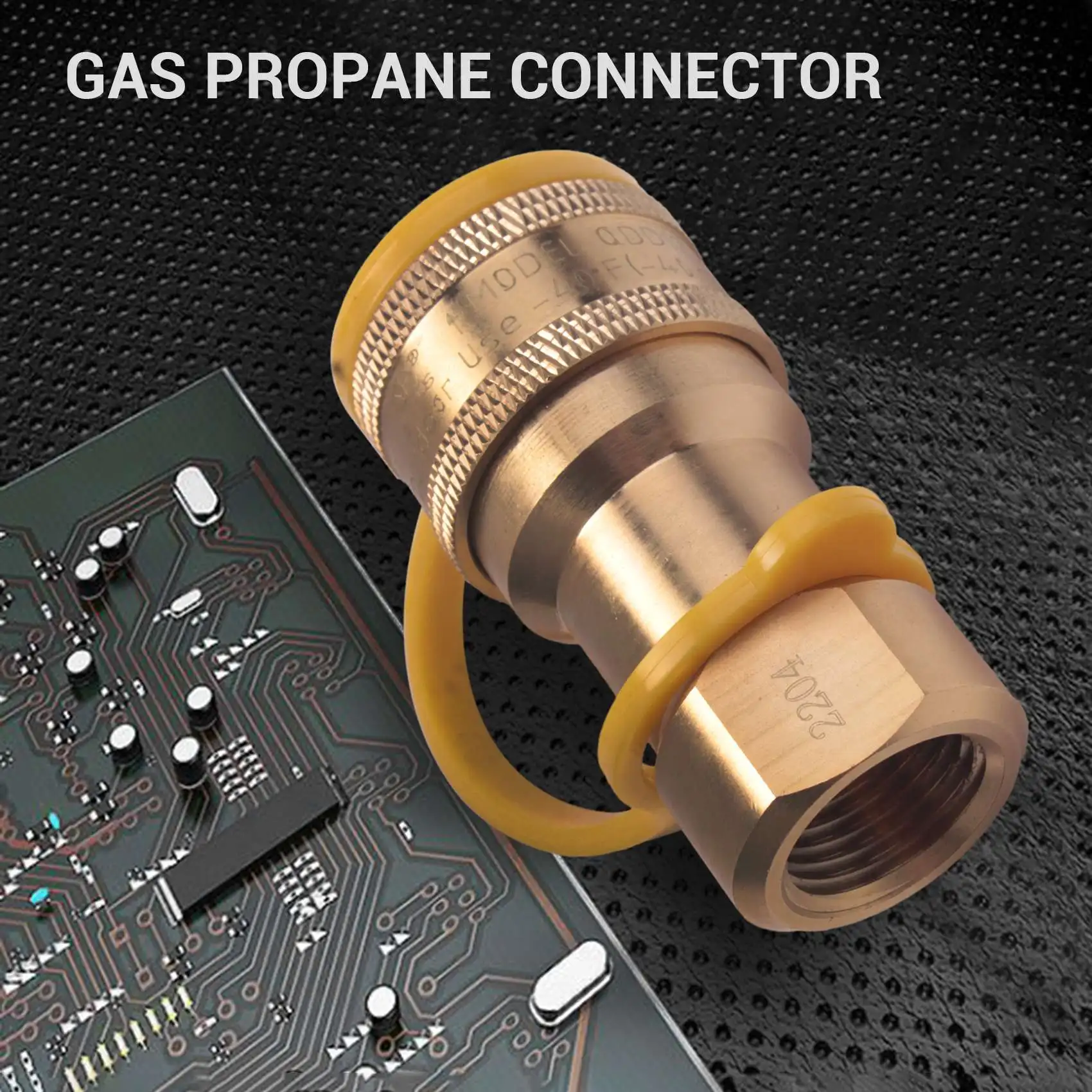 A25F-1/2 Inch Solid Brass Gas Propane Quick Connect Disconnect Fitting Connector Adapter