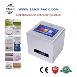 12.7/25.4mm Desktop Thermal Inkjet Printer QR Bottle Cap Barcode Batch Number Image Date Number Logo Expiry Date Coding Machine