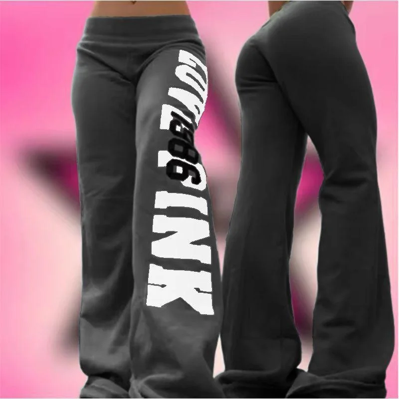 Fold Over Flared Yoga Pants Y2k Hottie Night Club Hip Pop Trousers Women Low Waist Baggy Pants Sweatpants Spring Autumn Trending