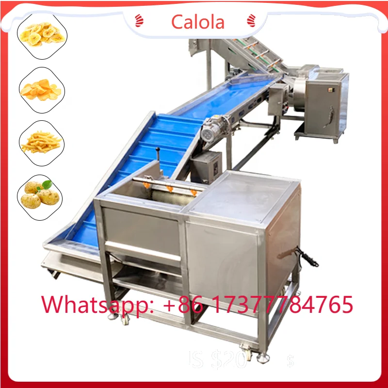 100kg/h Automatic French Fry Production Line New Style Fruit Vegetable French Fries Making Machine