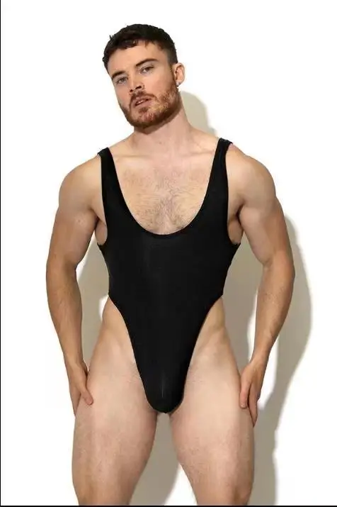 Men Bodysuits Onesies for Adults Man Undershirts Lingerie T-back Gay Jumpsuits Underwear Exotic Playsuits One-piece Nightwear