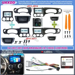 10.1inch Big Screen 2 Din Audio Face Plate Fascia Frame For Jeep Wrangler 2011-2016 car panel CD/DVD Player Panel Dash Mount Kit