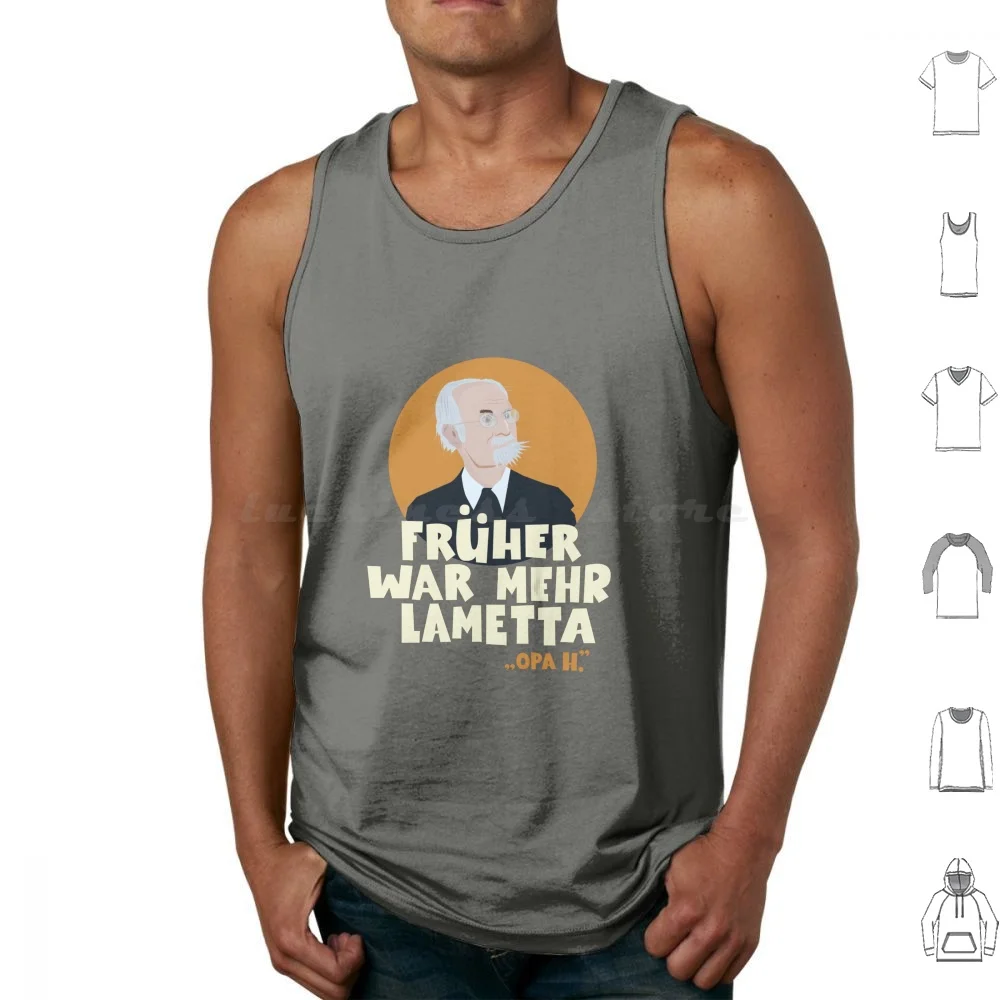 There Used To Be More Tinsel-Loriot-Tv-German-Hoppenstedt Tank Tops Print Cotton German Comedy German Cult German Tv Series