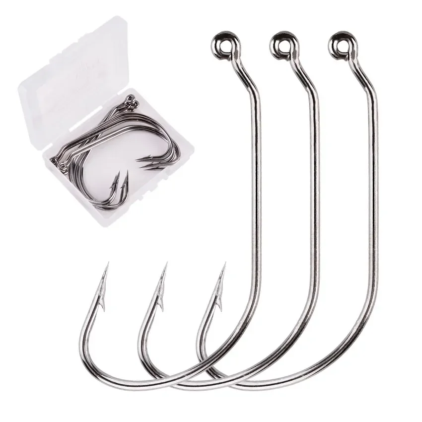 10pcs Carp Fishing Hooks Barbed Pinpoint Claw Hooks 1/0-5/0# Coating High Carbon Steel Wide Crank Fishing Hook Tackle