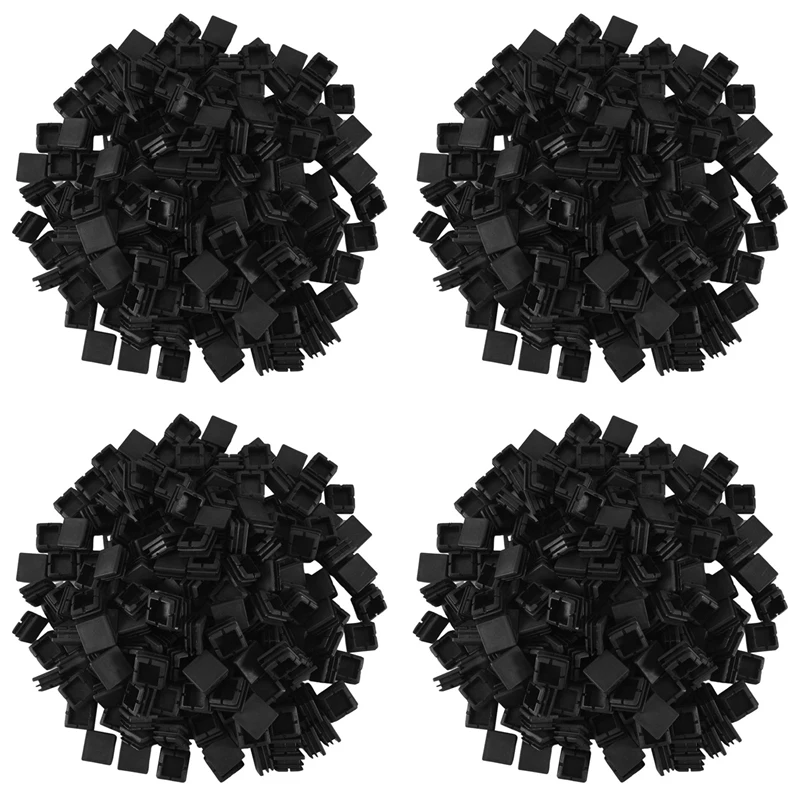 

800Pcs 1 Inch Square Tube End Cap Plastic Plugs Tube End Caps Post Pipe Cap Cover Tubing Insert Chair Glide Plugs