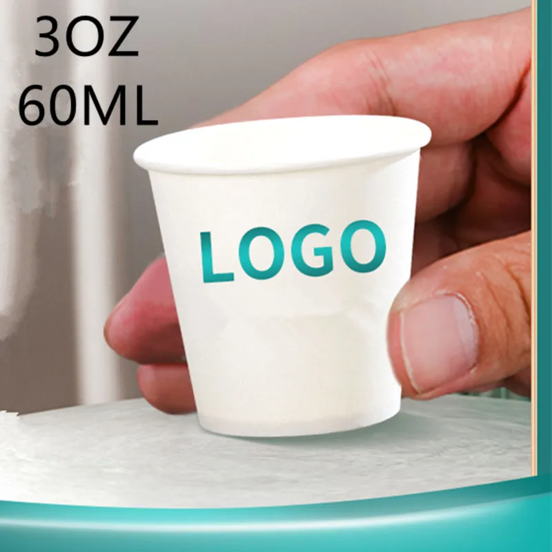 Creative customized personality yourself logo and pattern paper cup 3oz 60ml disposable coffee juice water milk tea drink cup