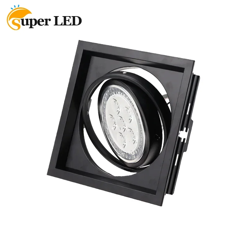 Downlight lampu sorot tersembunyi bingkai kotak logam perlengkapan persegi pemegang dapat disesuaikan LED halogen GU10 MR16 usastar