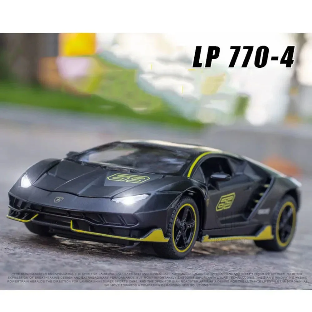 1:32 Lambor LP770-4 Legering Sportwagens Modellen Speelgoed Metaal Diecast Voertuigen Geluid Licht Trek Speelgoed Decoratie Kinderen Geschenken
