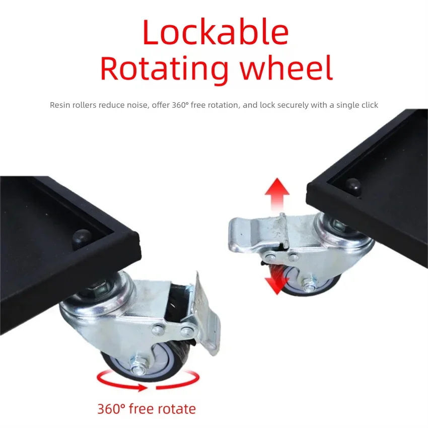 2-Layer Multifunctional Car Dent Repair and Wash Tool Trolley Wheeled Beauty Workshop Storage Cart For Auto Maintenance view 4