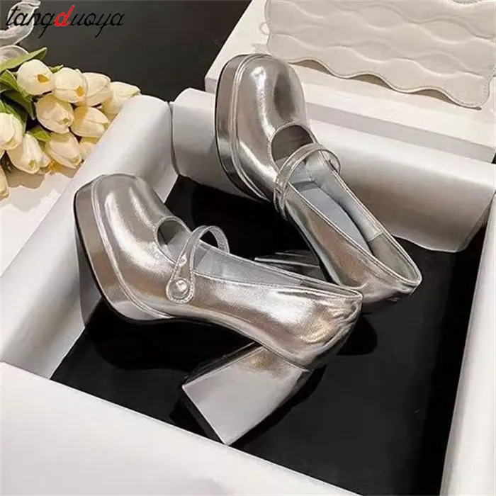platform heels Women Mary Janes Lolita Shoes Thick Platform Shoes Sandals High Heels Pumps Party Ladies Shoes Mujer Zapatos 2024