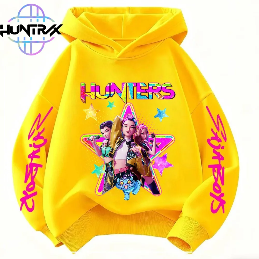 

KPop Demon Hunters Kids' Sweatshirt 3-14Y Girls' Warm Sweatshirt Same Style As Hot Sale 3D Cartoon Autumn Clothing​