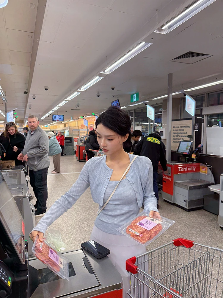 

Комплект Forniyoyo: осенний шерстяной кардиган и брюки для женщин, модный облегающий крой, в полоску, с узором «печенье», повседневный комплект из двух предметов