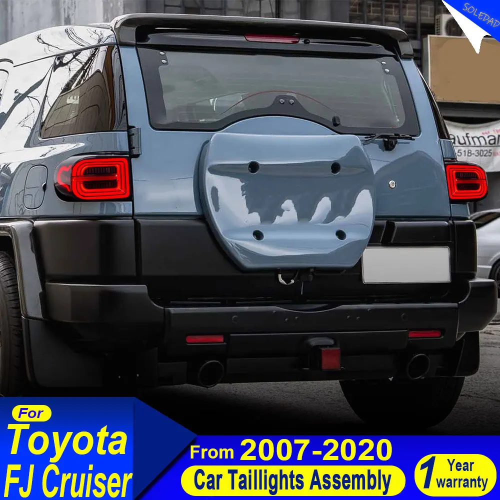 Car Tail Light Assembly For Toyota FJ Cruiser 2007-2020 LED Dynamic Turn Signal Tail Lamps Reverse Tailights Plug and Play