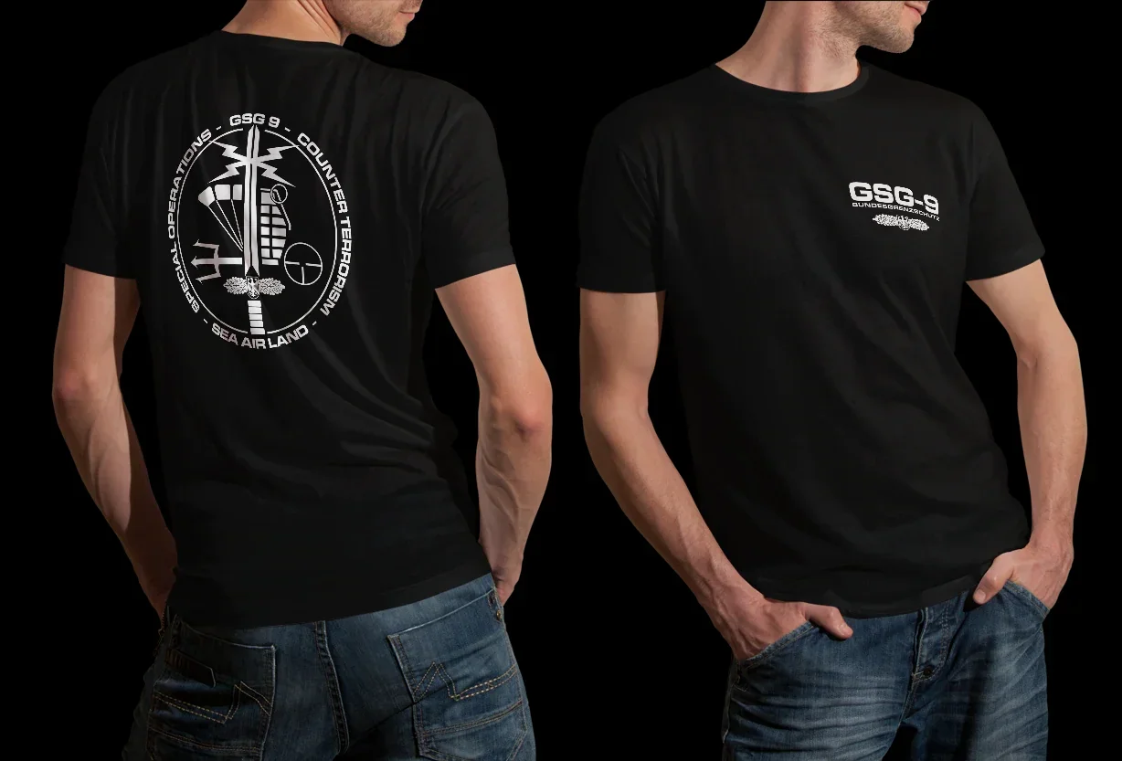 Summer Cotton Short Sleeve O-Neck Mens T Shirt New German Federal Police GSG 9 Der Bundespolizei Special Tactical Unit T-Shirt