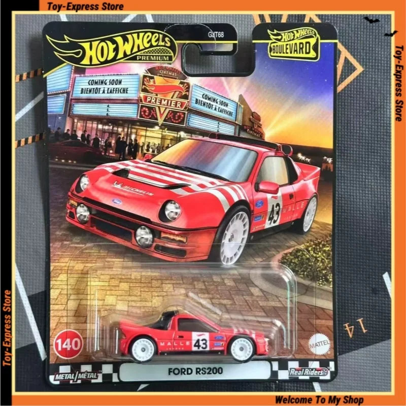 

Hot Wheels Premium 2025 Boulevard Hotwheels 2025 детская игрушка 1/64 модель автомобиля Ford RS200 Коллекционные детские игрушки для мальчиков подарок на день рождения