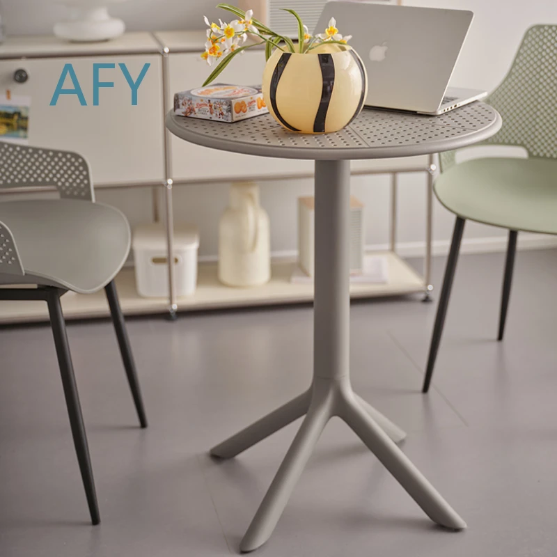 L.G.F Plastic Small Round Table for Living Room Nordic Creative Tea Table High Load Bearing Sofa Side Desk Compact Dining