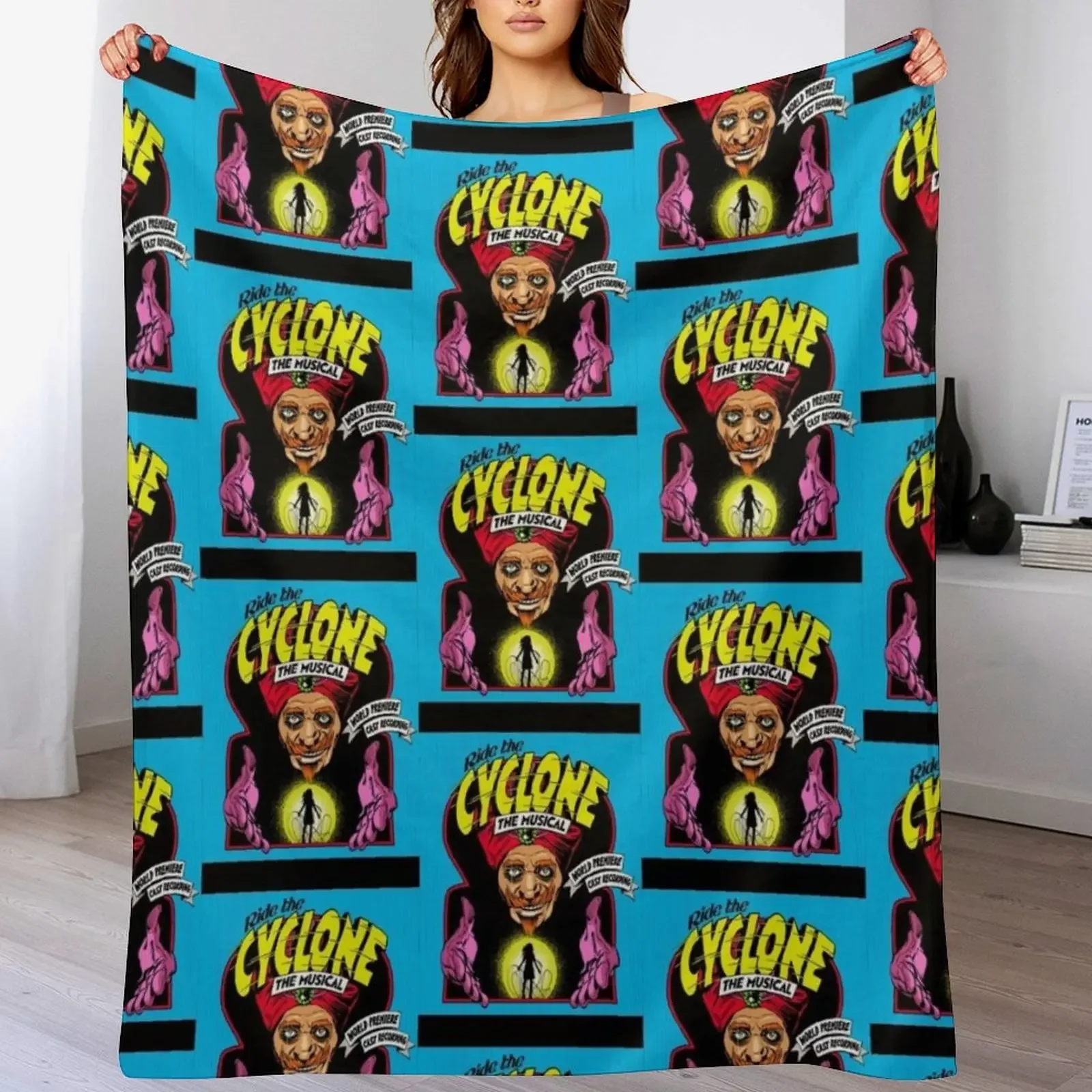 

Ride The Cyclone Poster Throw Blanket Fuzzy Plush Throw Blanket for Sofa Chair