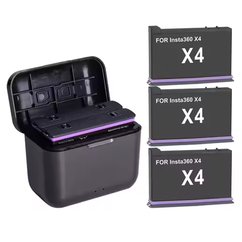 For Insta360 ONE X4 Camera Battery &amp; 2 Slots Charger 360 Panoramic Action Camera Accessories Batteries For Insta360 X4 Battery