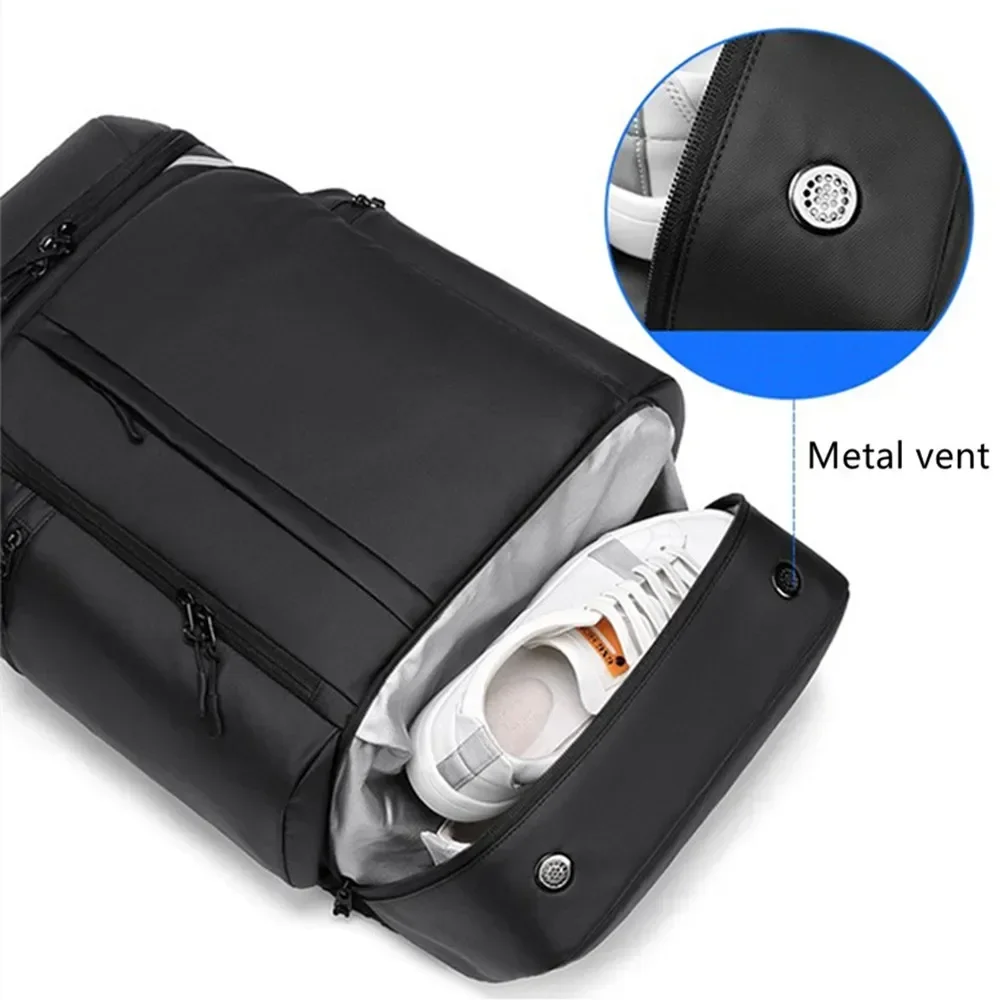 Mochila de negócios à prova d'água, grande bolsa de viagem, laptop, tablet, computador, caixa de armazenamento, bagagem, carregamento usb, sapato, espaço, bolso de isolamento